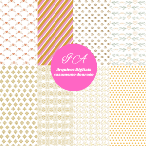 Papeis digitais: Casamento dourado