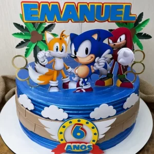 Topo de bolo: Sonic